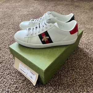 Authentic Gucci Ace Bee Sneakers